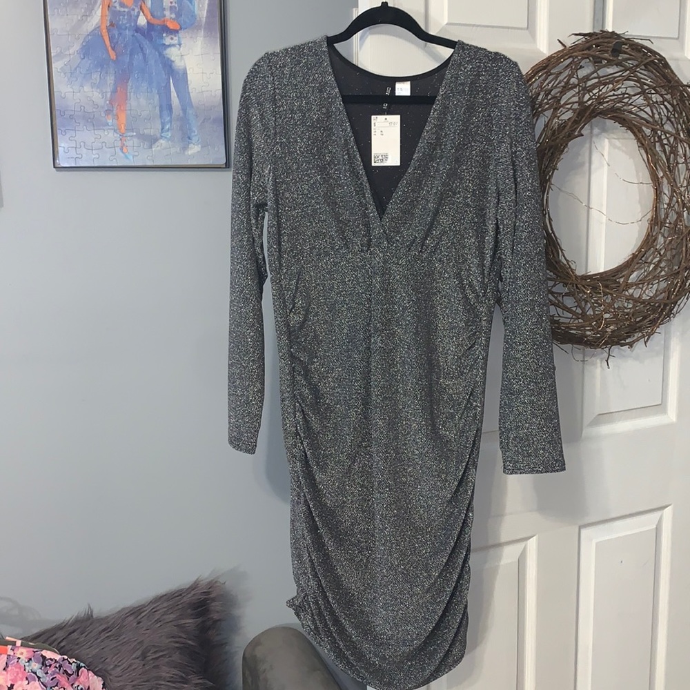 shiny xl h&m dress